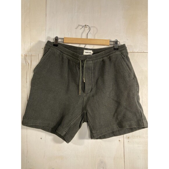Taylor Stitch Apres Waffle Shorts, Dark Green, Large, Cotton - Picture 1 of 6